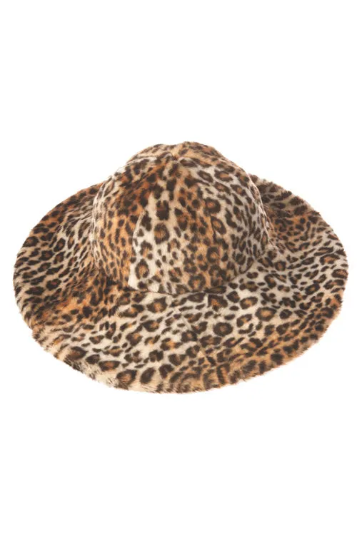 Misty Blue Josey - Faux Fur Floppy Hat