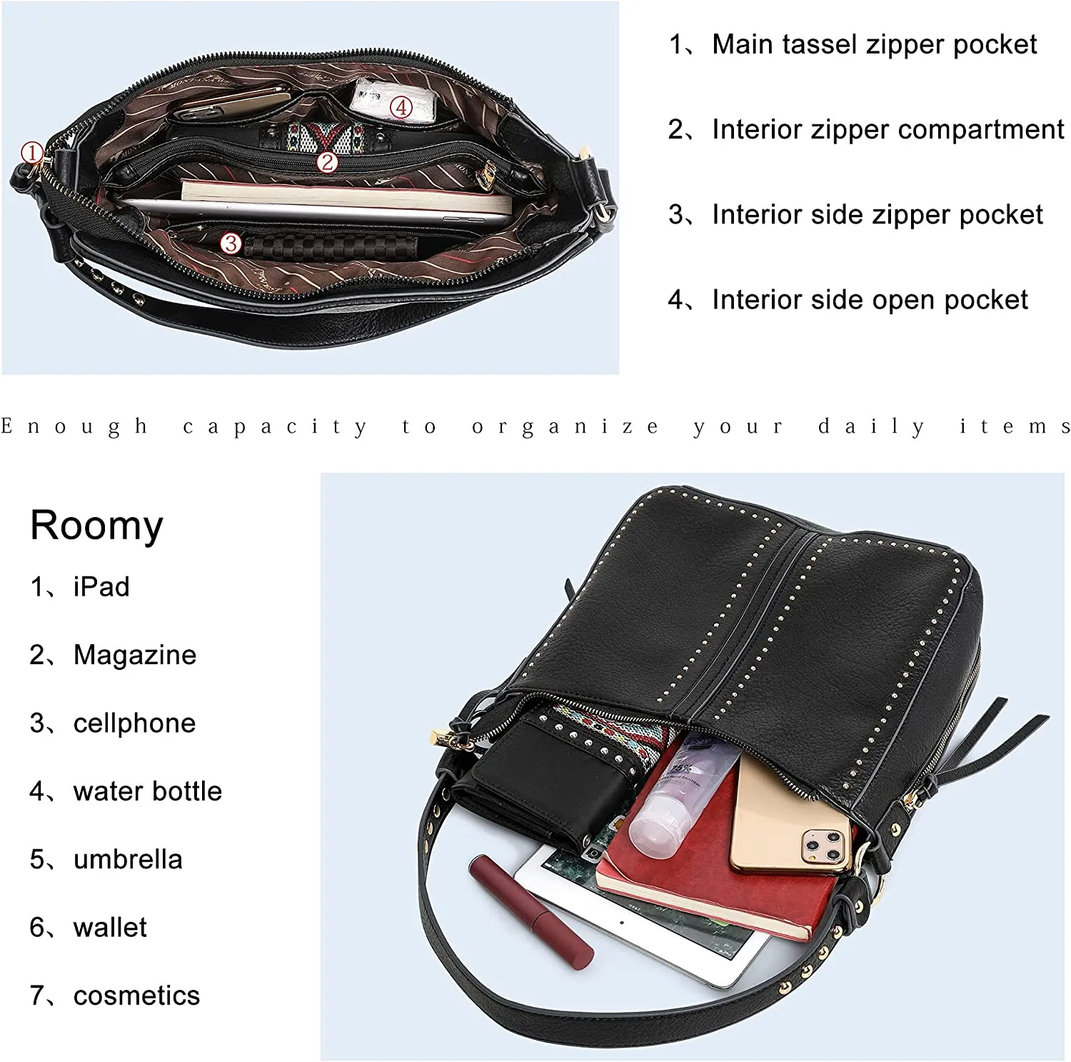 Montana West Tote Handbags for Women Hobo Shoulder Bag 3pcs