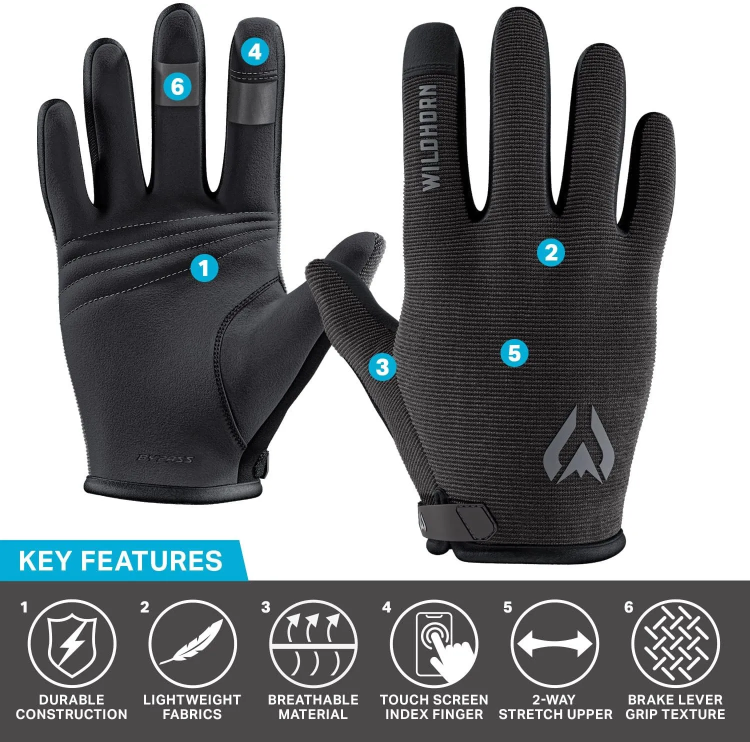 Mountain Bike Gloves. Wildhorn Bypass