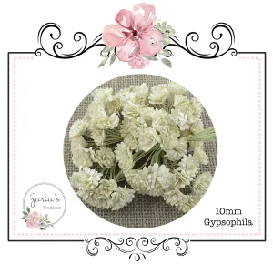Mulberry Paper Flower ~ Ivory Gypsophila ~ 10mm x 10 pieces