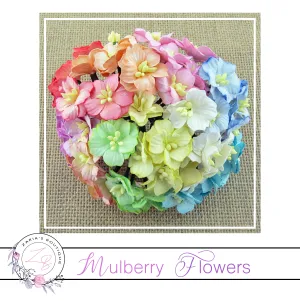 Mulberry Paper Flowers ~ Apple Blossoms ~ 20-25mm