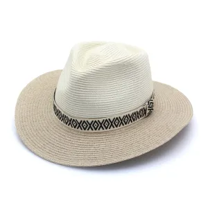 Nadia Fedora Hat - Ivory Camel