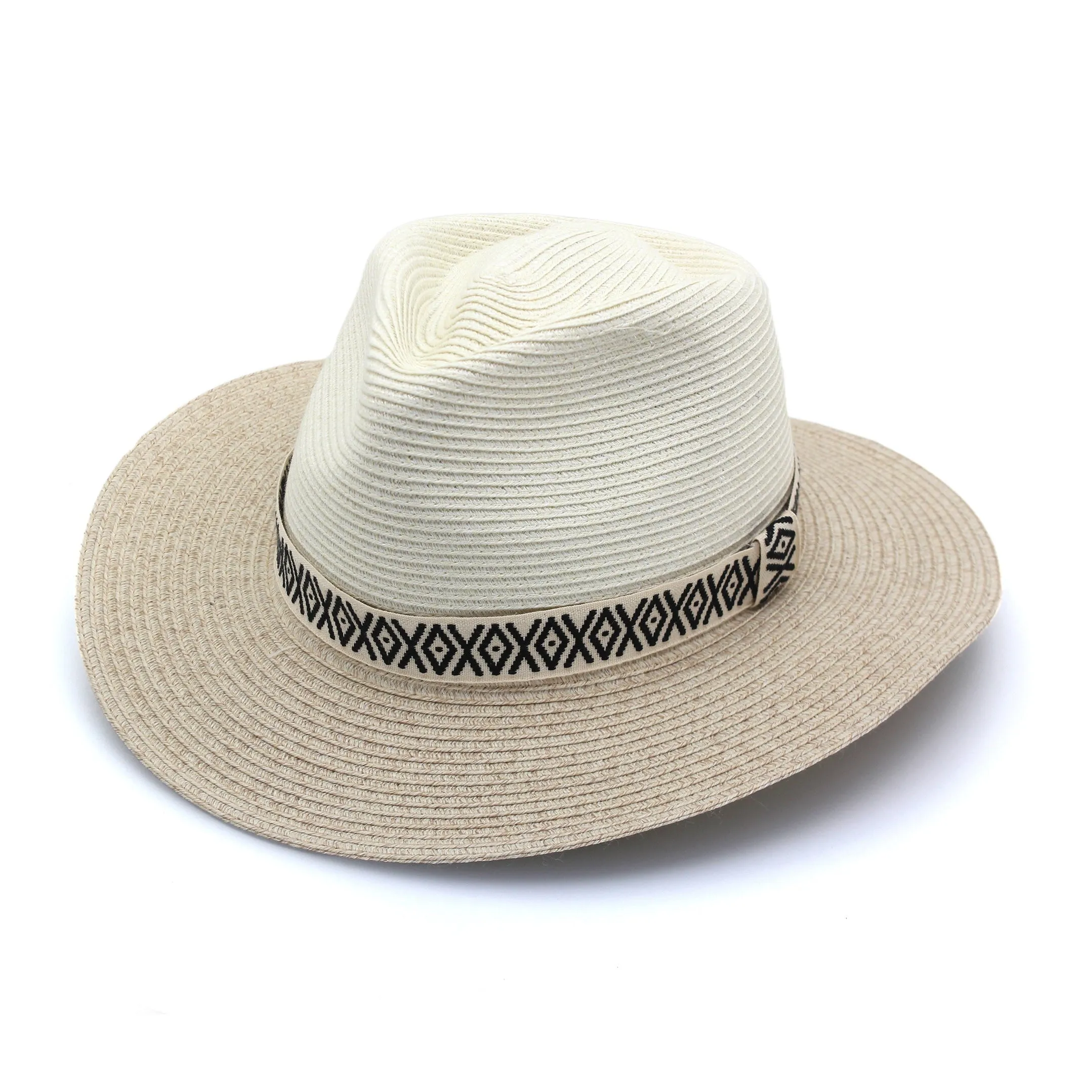 Nadia Fedora Hat - Ivory Camel
