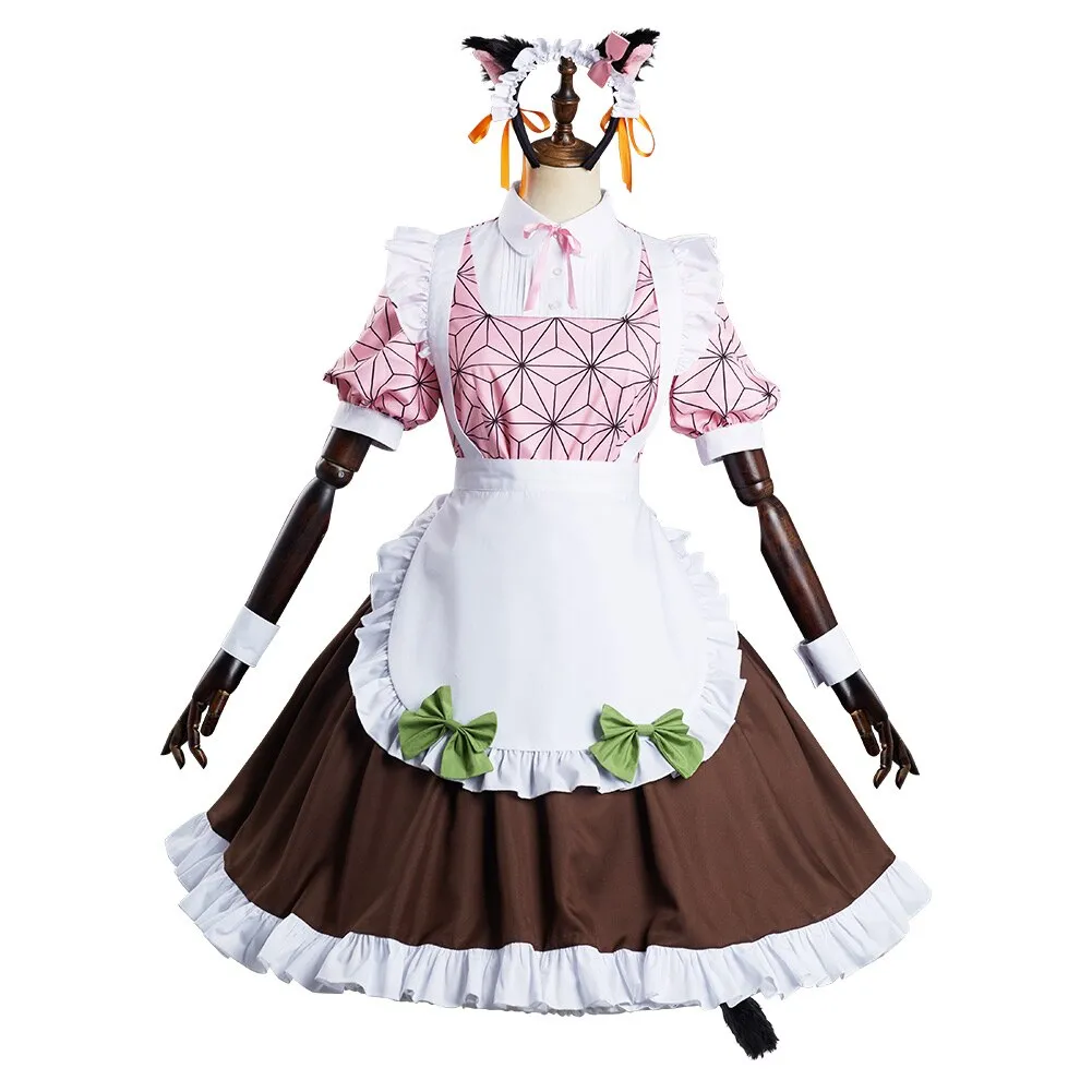 Nezuko Maid Outfit Cosplay Dress