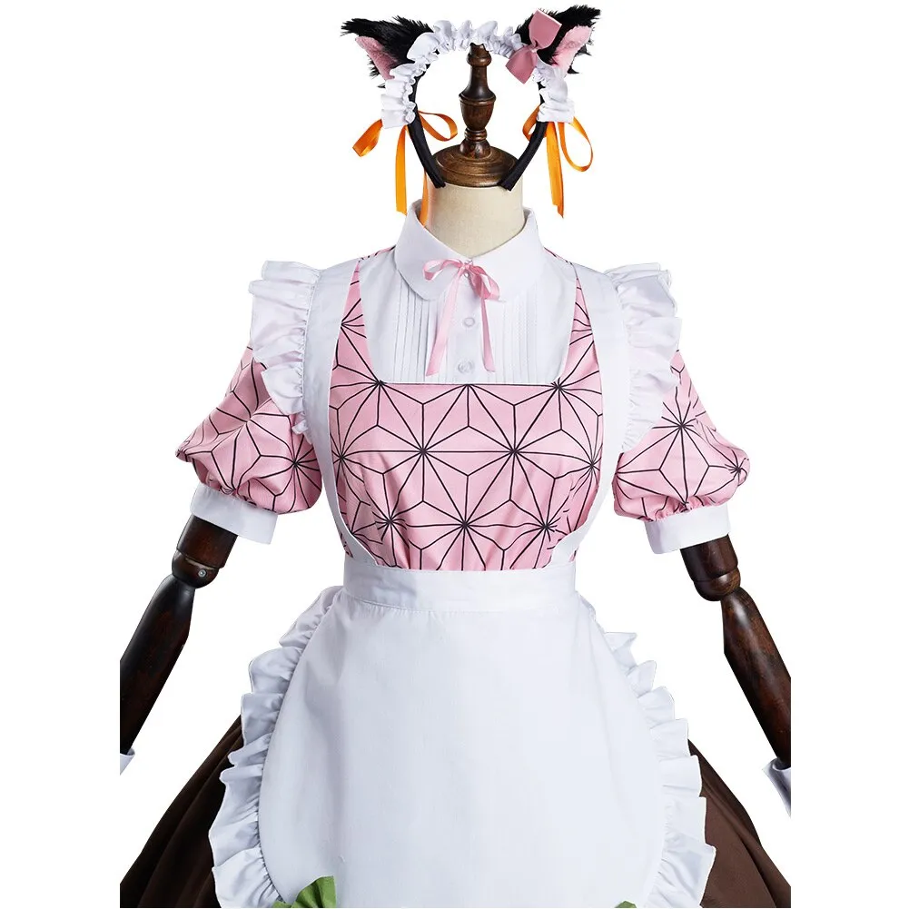 Nezuko Maid Outfit Cosplay Dress