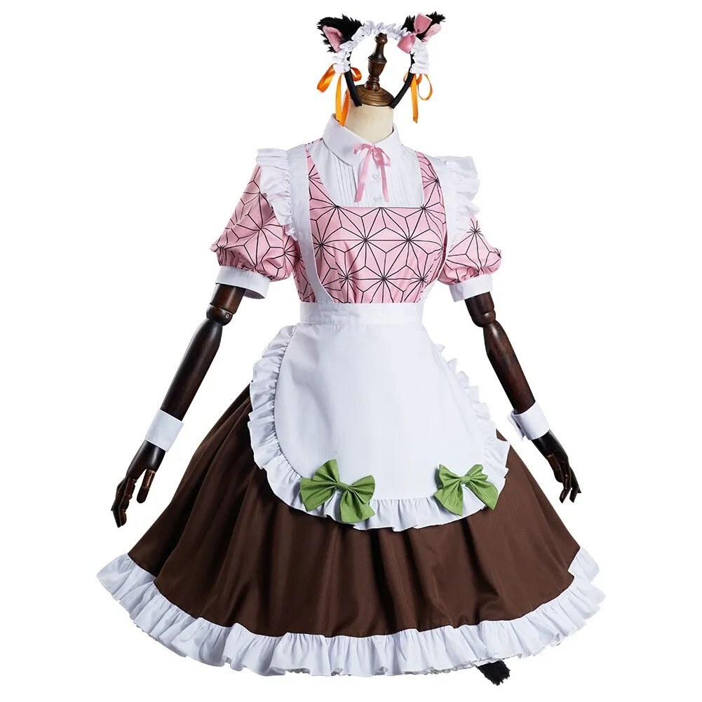 Nezuko Maid Outfit Cosplay Dress