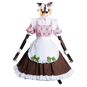 Nezuko Maid Outfit Cosplay Dress