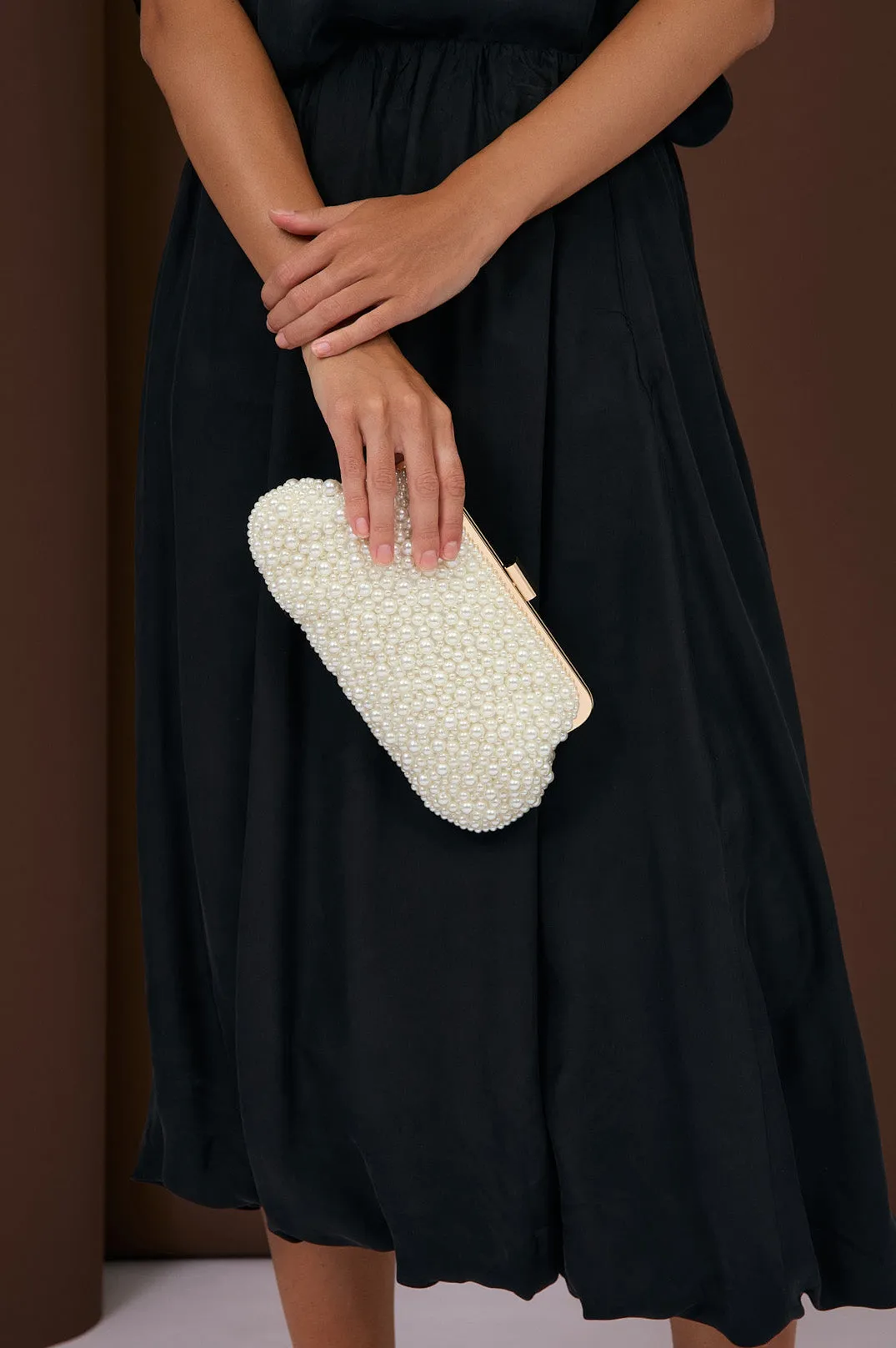 Norma Jean Faux Pearl Clutch