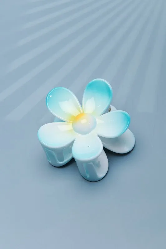 Ombre Luau Flower Hair Claw Clip 40H575