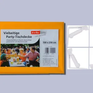 Orange Party Table Cover (1/2.5m) with White Clip