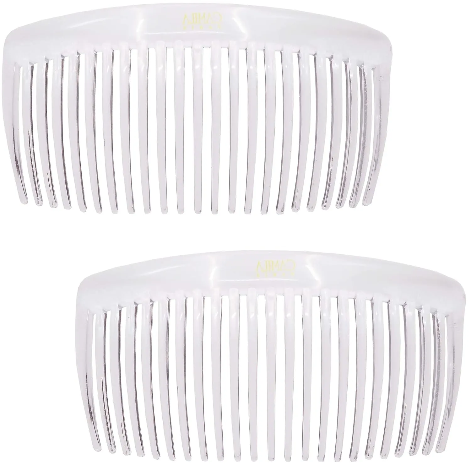 Paris AD66/2 French Side Comb Large Curved Tortoiseshell Hair Combs for Women Fine Hair, 4 Inch Strong Hold Hair Comb for Women Bun Chignon Up-Do Styling Girls Hair Accessories, Made in France