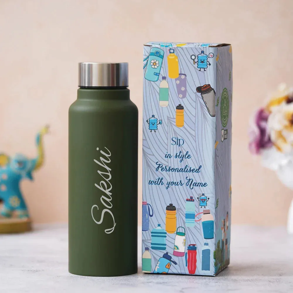 Personalized Lady Wallet with Classic Bottle - Green