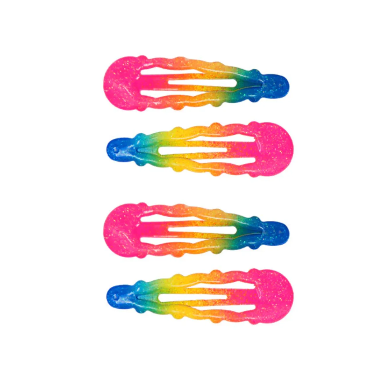 Pink Poppy Rainbow Snap Hairclip
