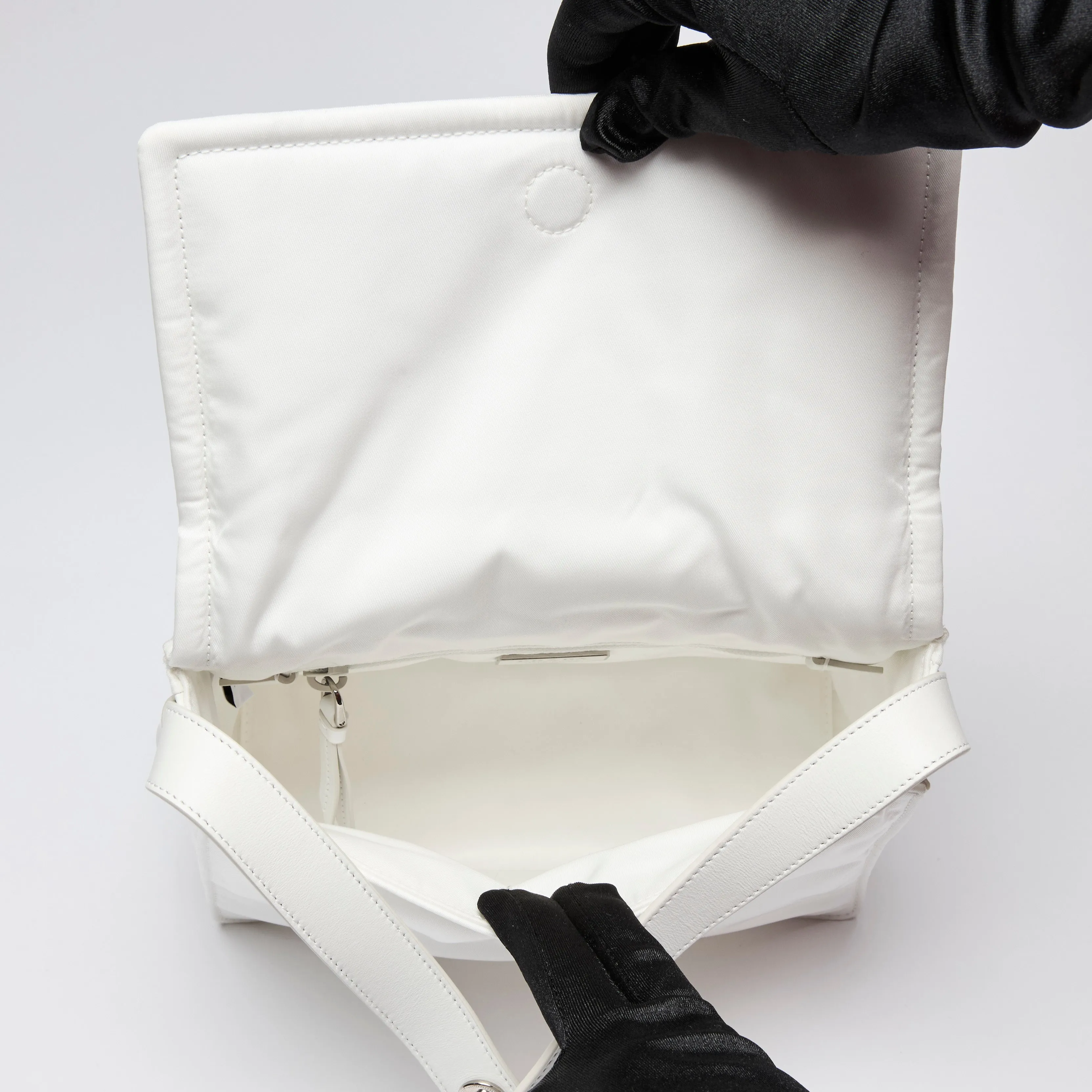 Prada White Nylon Crossbody Bag