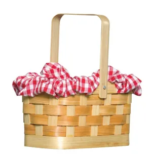 Purse Gingham Basket  Costume Accessories