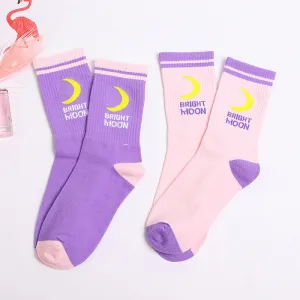 "HARAJUKU STRAWBERRY / BRIGHT MOON" SOCKS 2 PAIRS K090803