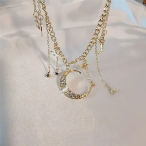 "STAR MOON TASSEL" NECKLACE N102212