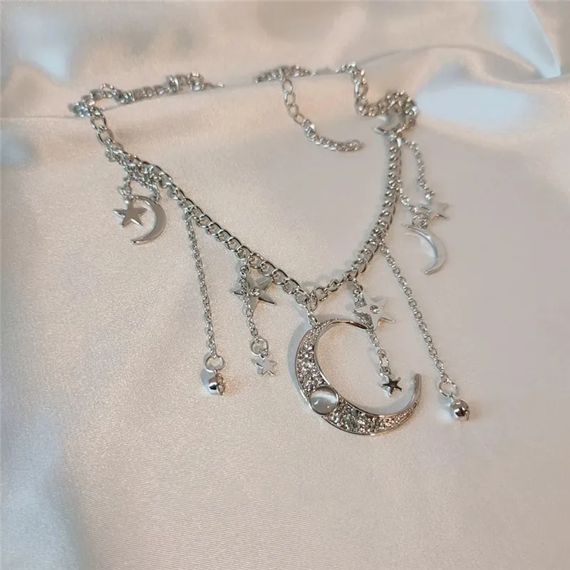 "STAR MOON TASSEL" NECKLACE N102212