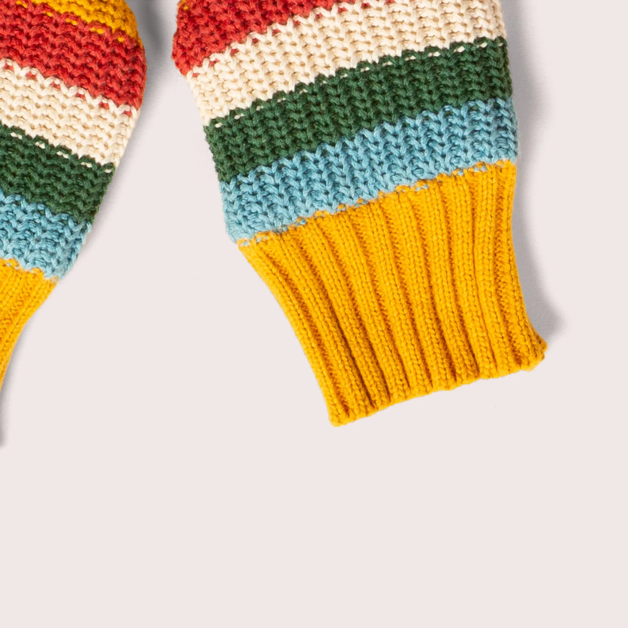 Rainbow Knitted Mittens