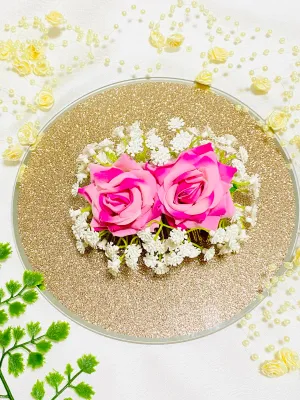 Rajia Pink Flower Hair Comb
