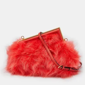 Red For Fur and Leather Small First Clutch