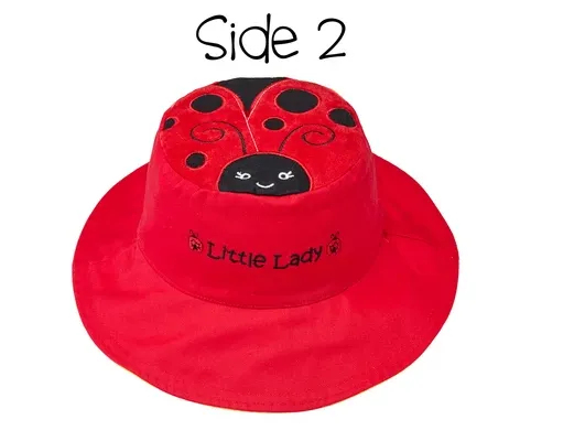 Reversible Kids & Toddler Sun Hat - Bee & Ladybug