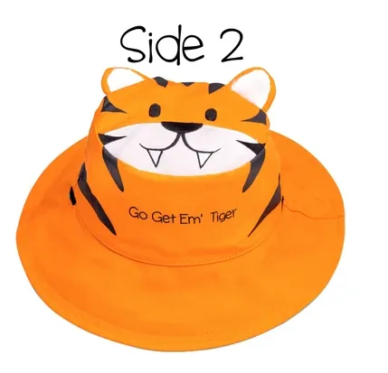 Reversible Kids & Toddler Sun Hat - Rhino & Tiger