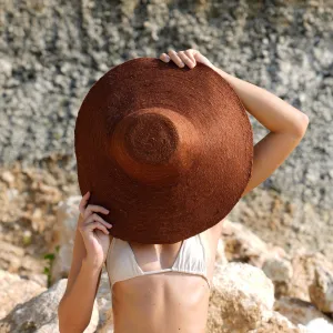 RIRI Jute Straw Hat, in Burnt Sienna by BrunnaCo