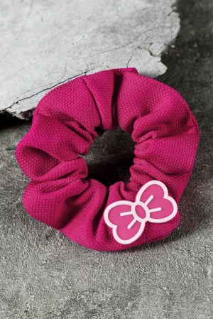 Rose Red Bow Decor Cloth Scrunchie