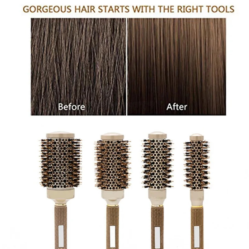 Round Hair Styling Comb Set
