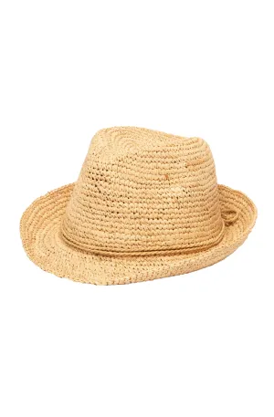 SAN DIEGO HAT Kids' Crochet Raffia Fedora
