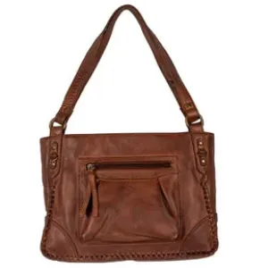 Santa Clara Canyon Stitched Leather & Hairon Bag