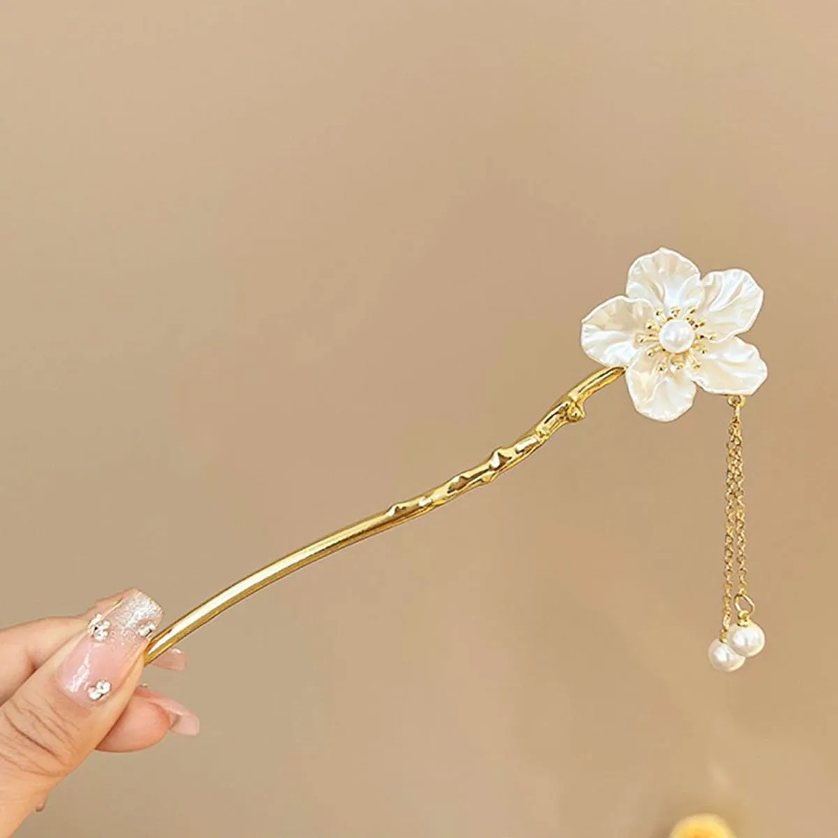 Shell Flower Fringe Hairpin Vintage Chinese Style Accessories Women Bridal