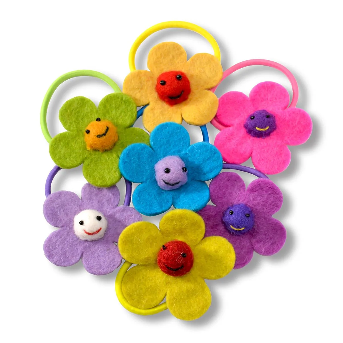Smile Face Flower Hair Band