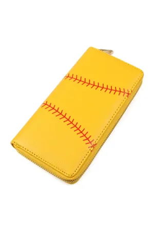 Softball Zipper Wallet - Pack of 6