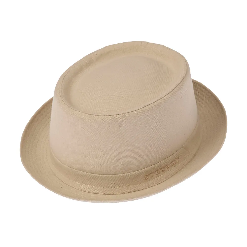 Stetson - Athens Cotton Pork Pie - Fedora Hat - Oatmeal