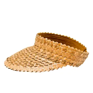 Straw Sun Visor - Caramel