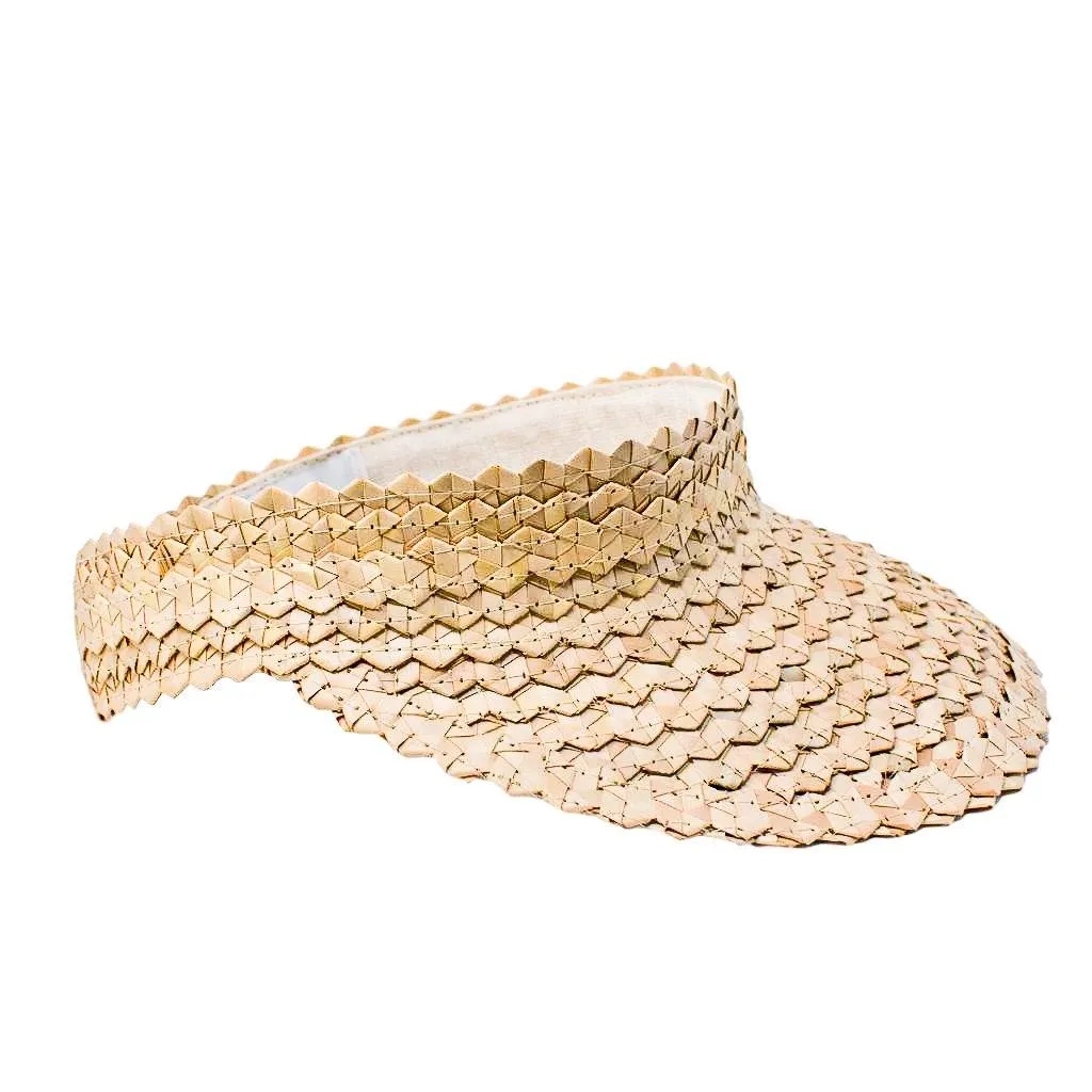 STRAW SUN VISOR - NATURAL by POPPY   SAGE