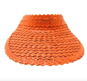 STRAW SUN VISOR - Orange by POPPY   SAGE