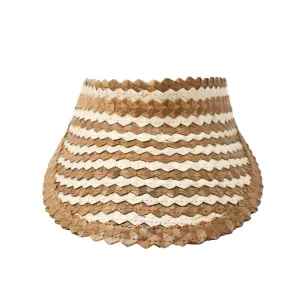 STRAW SUN VISOR - TWO TONE - CARAMEL/NATURAL by POPPY   SAGE