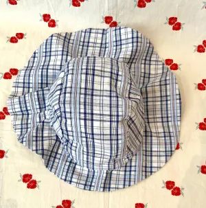 Sun Hat- Blue Check