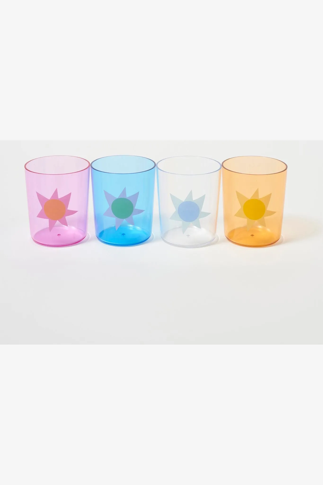 SUNNYLIFE POOLSIDE HIGHBALL TUMBLER UTOPIA MULTI SET OF 4