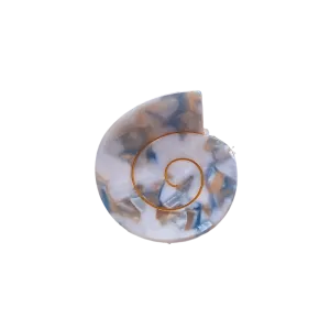 Swirly seashell hair claw in tortoise blue fleck