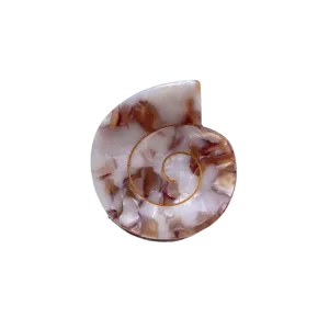 Swirly seashell hair claw in tortoise rose