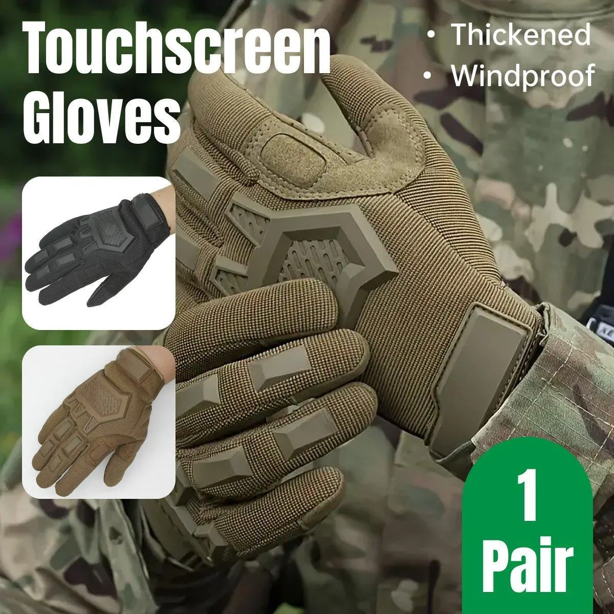 Tactical Full Finger Motorcycle Training Touchscreen Outdoor Sports Gloves