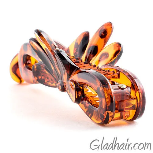 Tortoise Flower Design Plastic Banana Clip