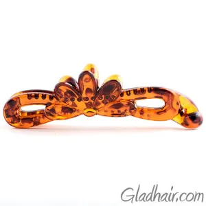 Tortoise Flower Design Plastic Banana Clip