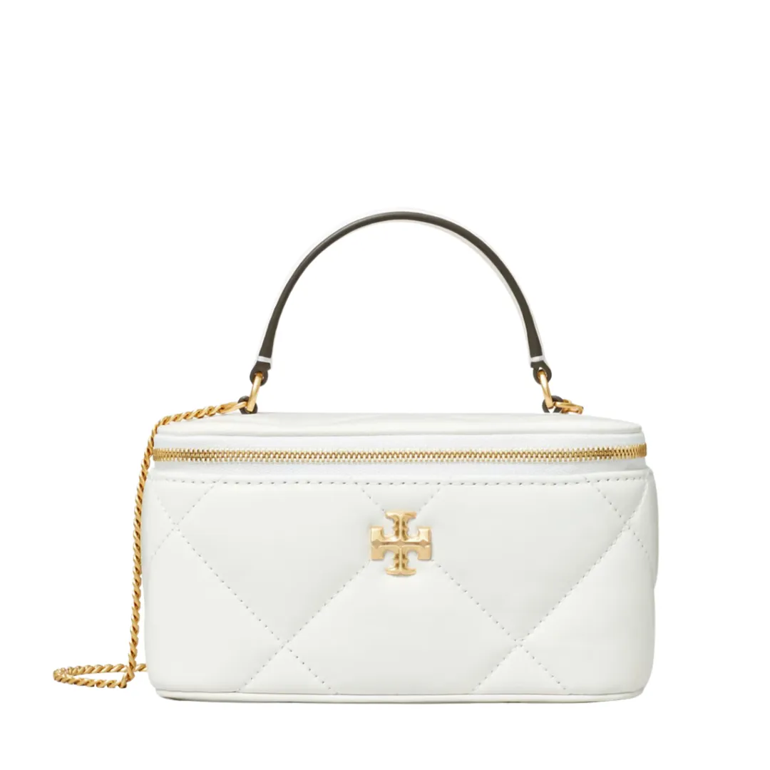 Tory Burch Kira Diamond Quilt Vanity Case - Blanc