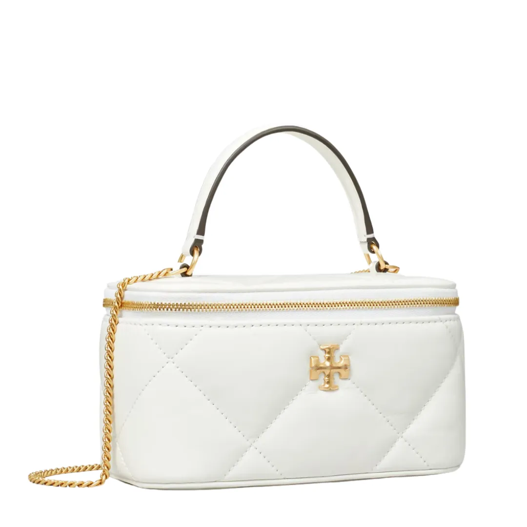 Tory Burch Kira Diamond Quilt Vanity Case - Blanc