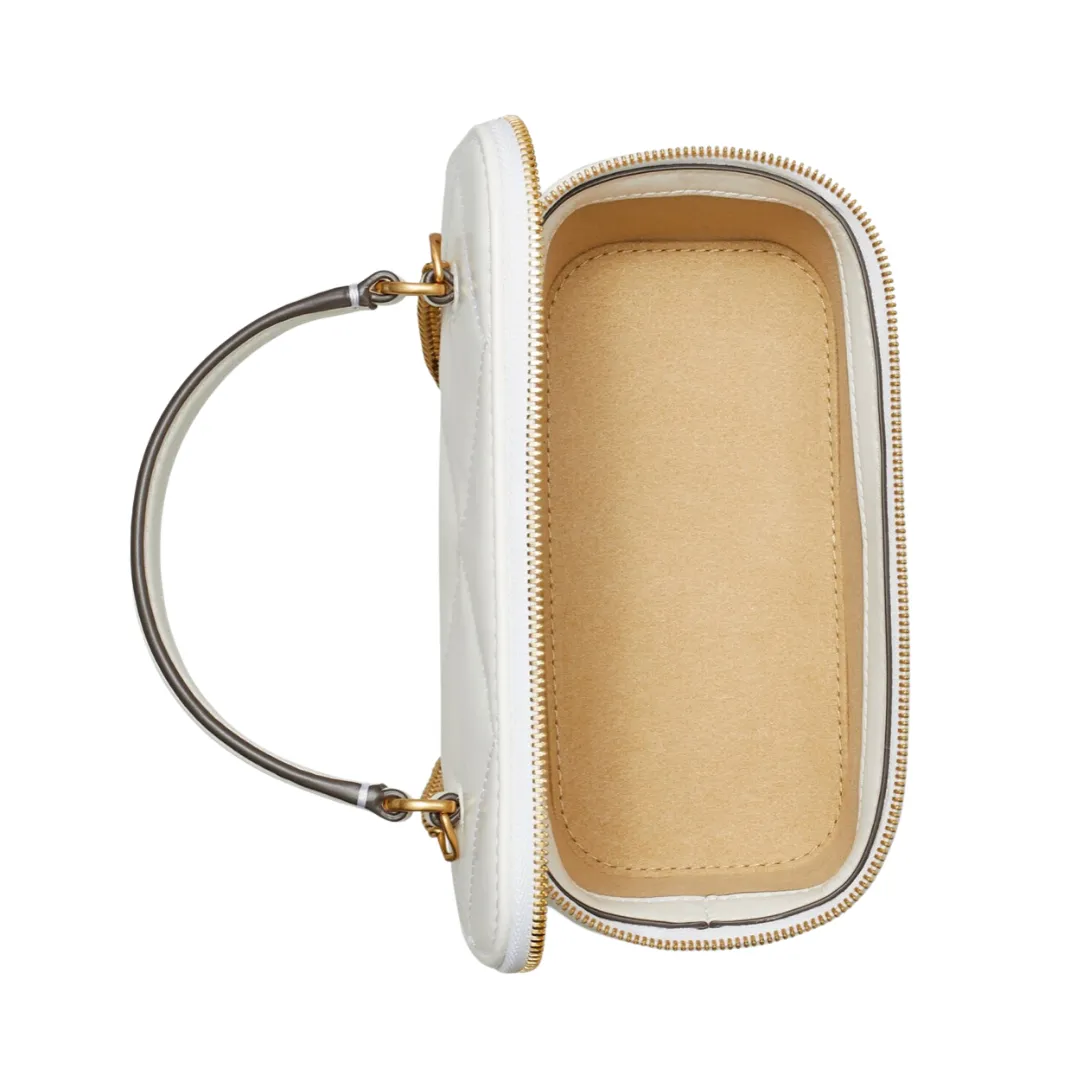 Tory Burch Kira Diamond Quilt Vanity Case - Blanc